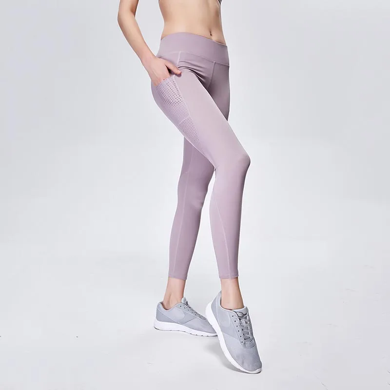 2019 карман с высокой талией, из лоскутов женские леггинсы для фитнеса тренировки Activewear брюк Мода Push Up женские пикантные Леггинсы для женщин