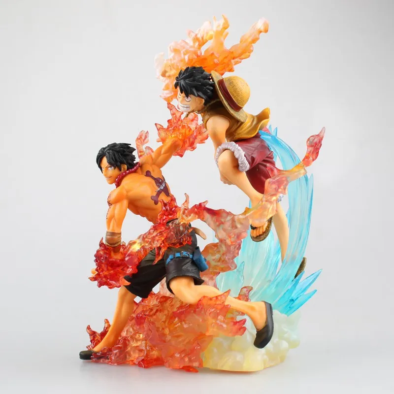 Аниме one piece битва Версия Луффи против Ace ПВХ фигурка игрушки куклы|Игровые