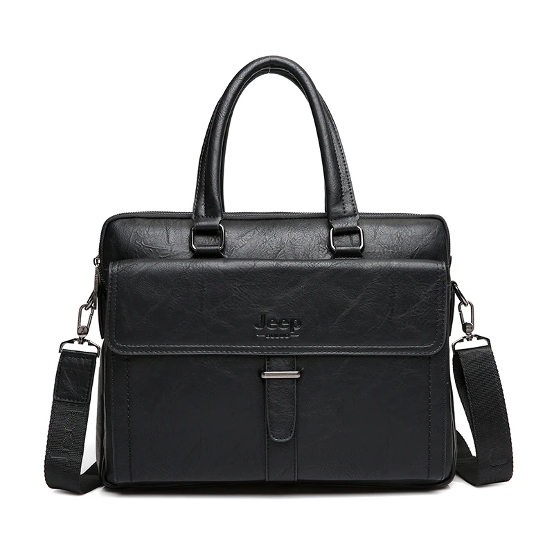 Бренд JEEP BULUO, мужская сумка-тоут, повседневный портфель, деловая сумка на плечо, коричневая кожа, высокое качество, сумки-мессенджеры, 14 дюймов, для ноутбука, А4, файлы