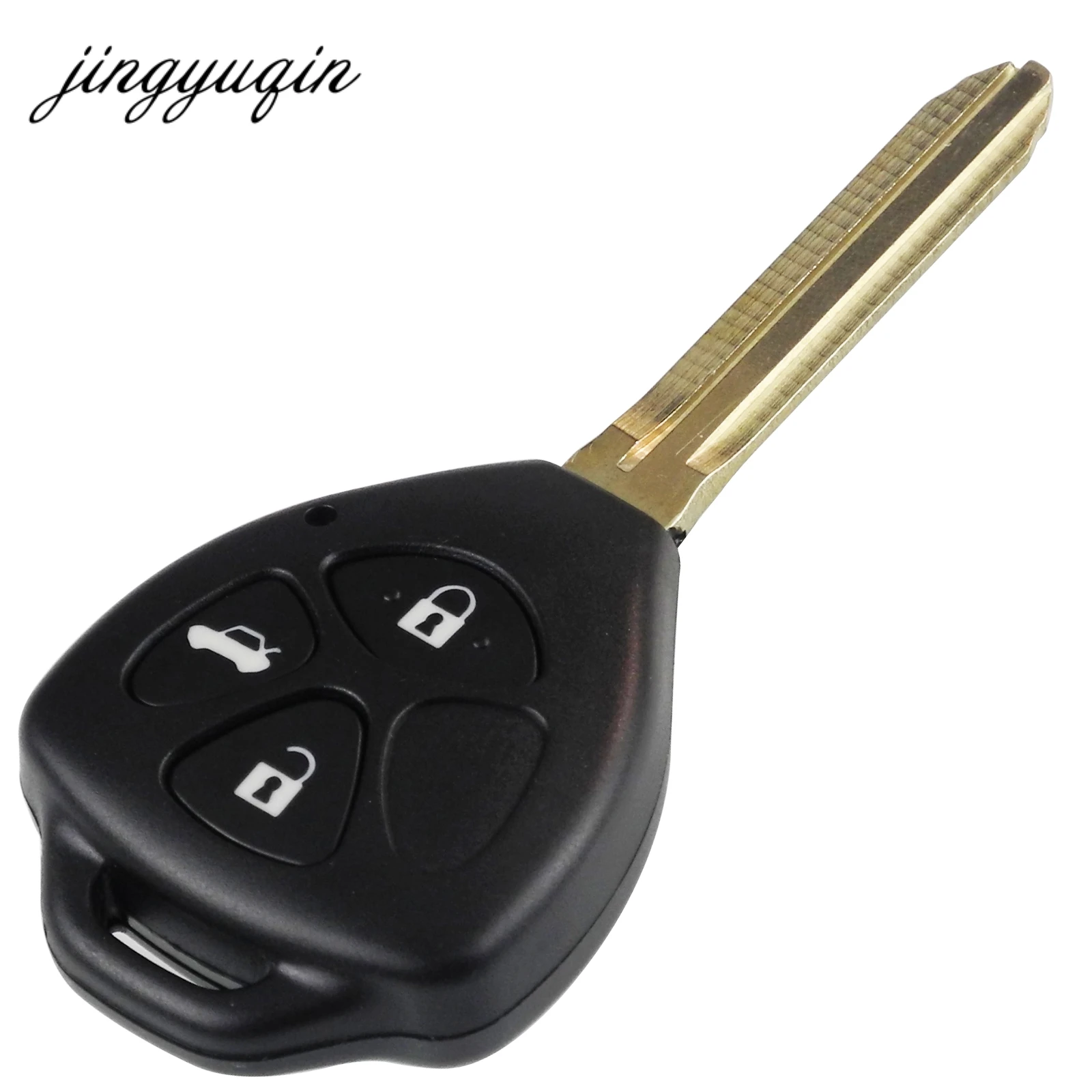 Jingyuqin 10 шт./лот чехол для дистанционного ключа для Toyota Camry Reiz Corolla Prado Vios REIZ Crown RAV4 3 кнопки автомобильный брелок крышка
