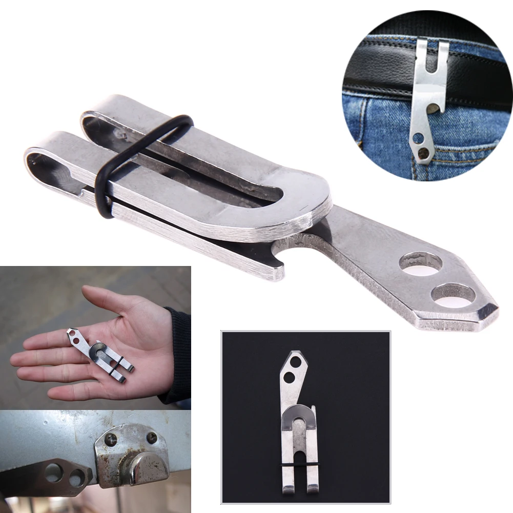 

Mini Practical Mountaineering Buckle Key Quickdraws Hanging Belt Guard Board Key Clip Stainless Steel Screw Bottle Opener