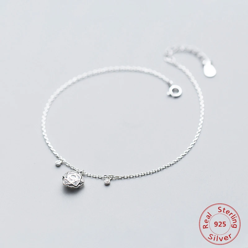 

Sterling Silver Ankle Chain Simple Chain Bracelets Anklets For Women Jewelry Girl Best Gift