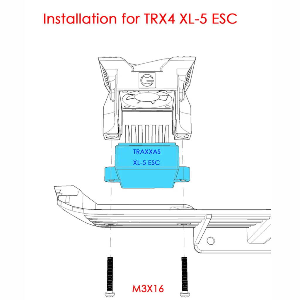 RC автомобиль ESC радиатор вентилятор охлаждения для 1/10 RC Гусеничный Traxxas TRX-4 TRX4