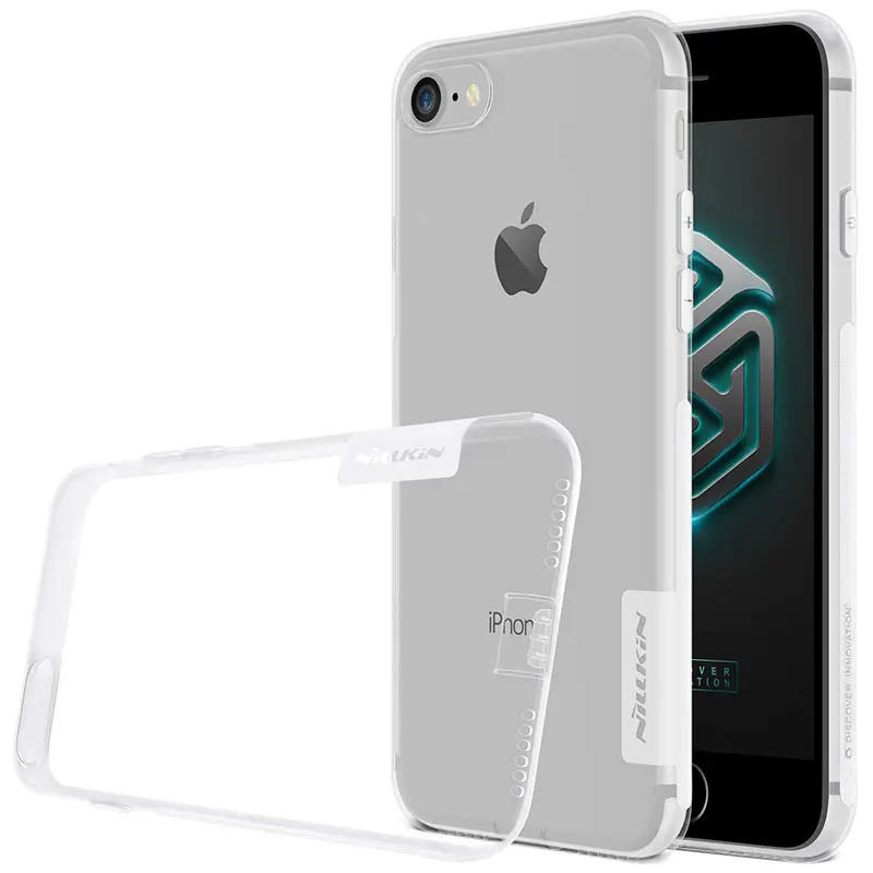 Nilkin для Apple iphone 7 чехол NILLKIN Ультра тонкий прозрачный натуральный TPU чехол s для iphone 7 4,7 дюймов TPU Жесткий Мягкий чехол - Цвет: clear