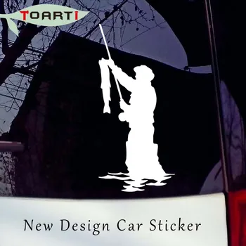 

Fisherman Fly-Fishing Trout Salmon Decals Funny Hunting Sport Styling Car Sticker For Truck Window Door Bumper Decoration