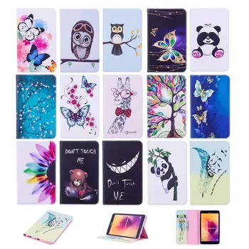 

For Samsung T380 Tablet Case PU Leather Tower Flower Wallet Flip Cover for Samsung Galaxy Tab A 8.0 T380 SM-T385 8'' 2017 Case