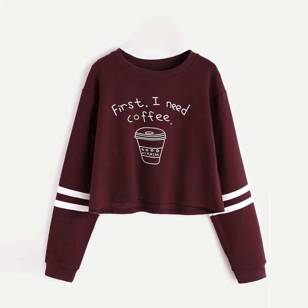 

2019 Autumn Women Hoodies Hoody O-neck Long Sleeve Letter Print Shirts Casual Sweatshirt Pullover Female Soft Tracksuit