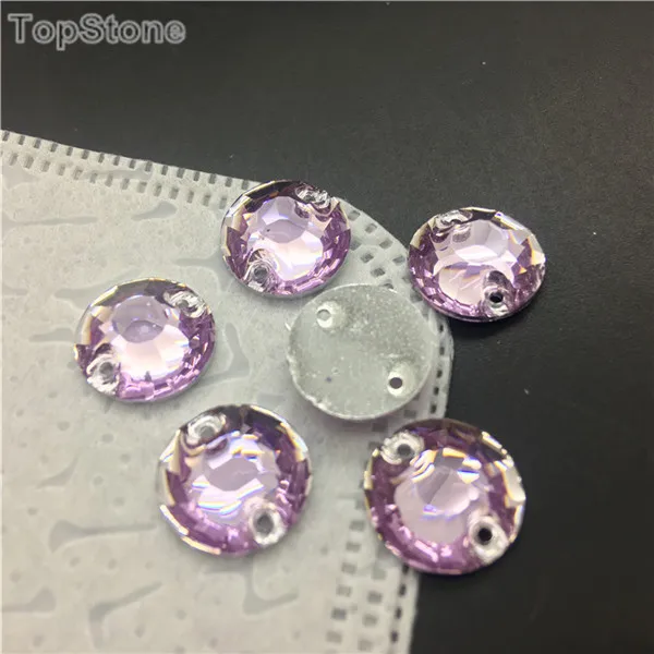 8mm Xilion 100pcs TopStone ЛТ Аметист Фиолетовый смешанные размеры формы смолы пришить плоская подставка из горного хрусталя акриловые камни стразы и камни для платья - Цвет: 8mm Xilion 100pcs