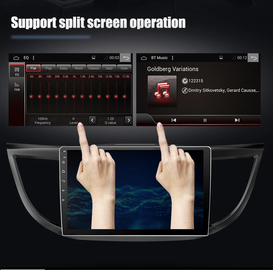 Sale Eunavi 4G+32G Android 9.0 4G Car Radio Multimedia Audio Player Navigation GPS 2Din For Honda CRV 2012 2013 2014 2015 2016 PX6 17
