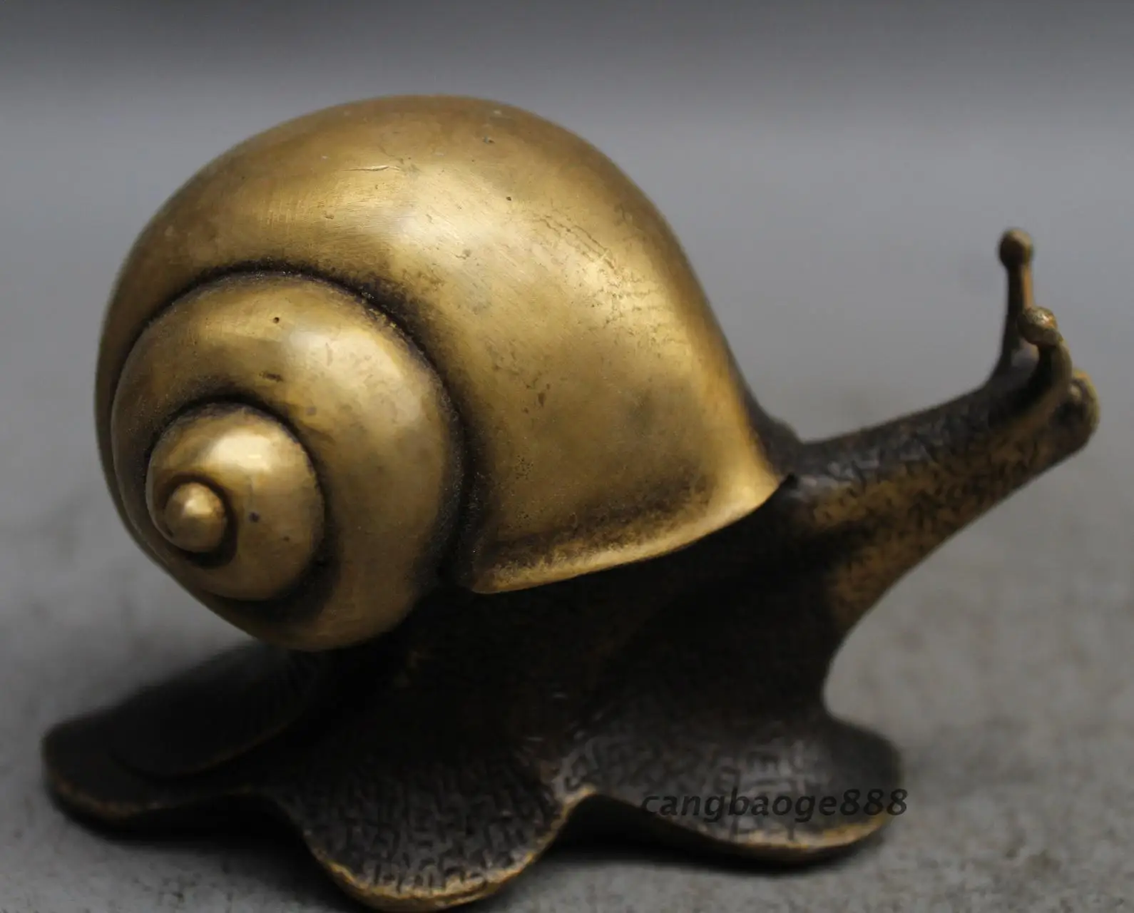 

China brass carved beautiful sculpture escargots caooper fine snail Statue