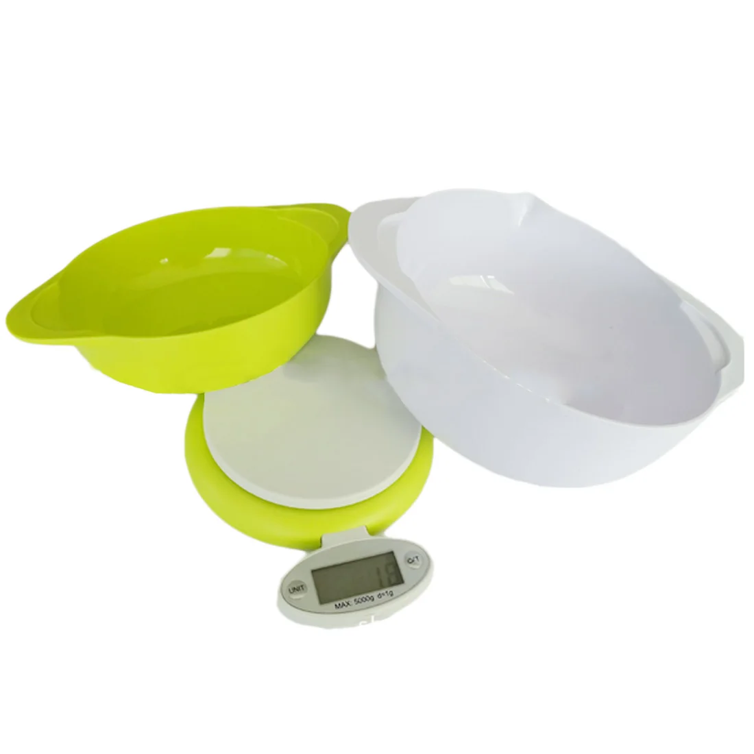 

5KG/1g LCD Display Digital Scale Electronic Kitchen Food Diet Postal Scale Weight Tool with Tray Green