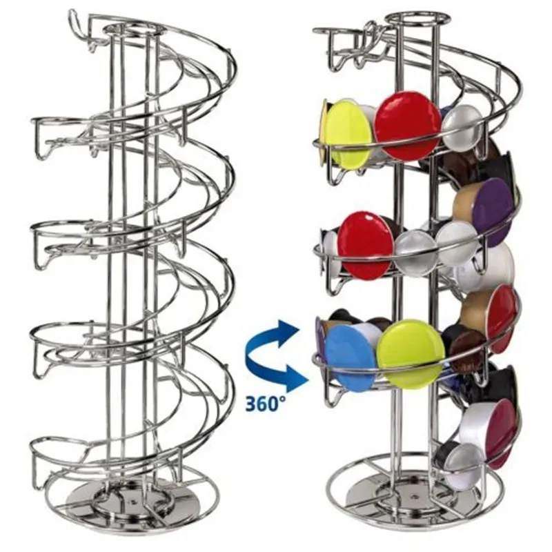 

Stainless Steel 30 Coffee Capsules Rack Stand Pod Coffee Holder Stand Cafe Accessory Coffee Holder