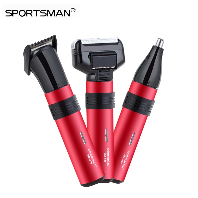 

3 in 1 Professional Waterproof Nose Hair Trimmer Hair Clipper Rechargeable Electric Shaver Beard Trimmer Tool Men Hair Cutter