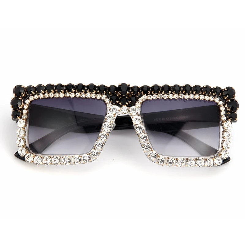 MONIQUE, солнцезащитные очки для женщин, брендовые, дизайнерские, роскошные, квадратные, солнцезащитные очки, стразы, модные, оттенки, Oculos De Sol Feminino