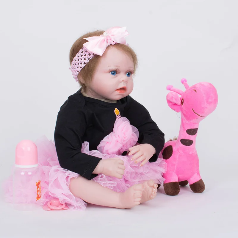 

Reborn Doll Silicone 55cm Lifelike Sleeping Newborn Girl Baby Play House Girls Birthday Gifts Kid Doll Pullip SB5543 Reborn Doll