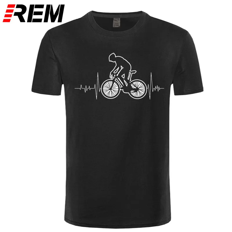 REM, футболка для горного велосипеда MTB, брендовая одежда, футболка с логотипом для велосипеда, футболка для горного велосипеда, смешная футболка с сердцебиением, подарок для велосипеда - Цвет: black white