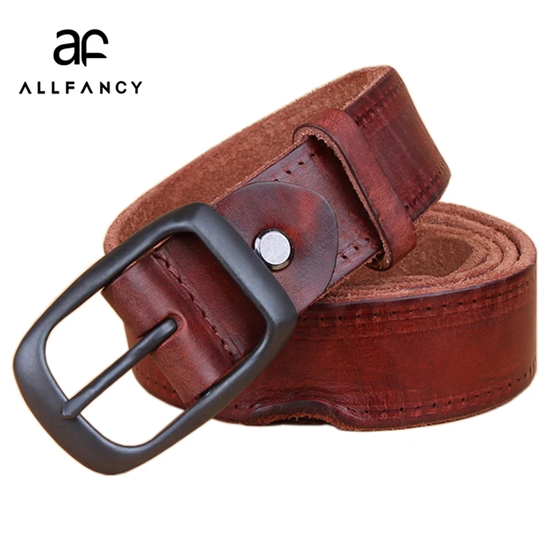 

Male leather belt retro casual all-match soft head layer leather fashion pin buckle belt width female youth belt retro