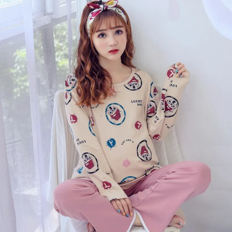 Cotton Pregnant Woman Pajamas Maternal Confinement Postpartum Go Out Nurse Clothes Home Furnishing wear long Sleeve sleepwear Cotton Pregnant Woman Pajamas Maternal Confinement Postpartum Go Out Nurse Clothes Home Furnishing wear long Sleeve sleepwear