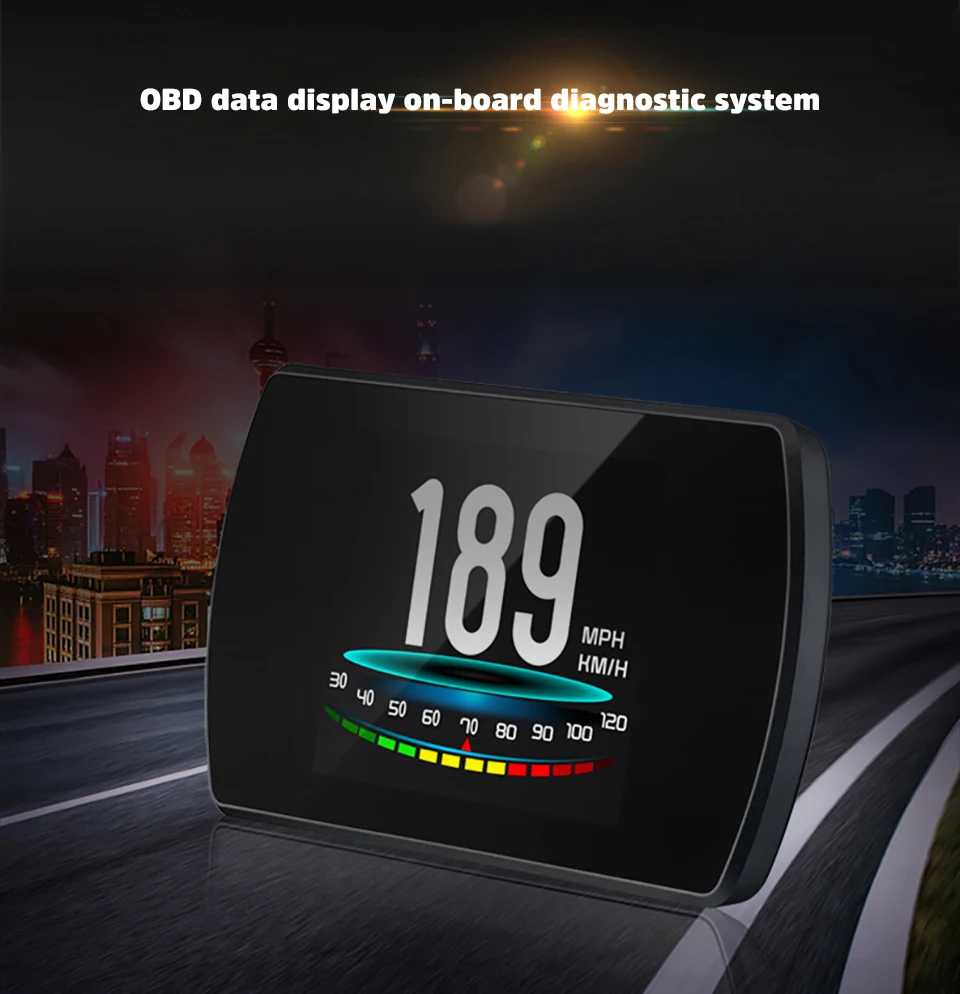 AOSHIKE P12 5,8 TFT проектор скорость автомобиля OBD Hud цифровой дисплей бортовой компьютер OBD2 скорость метр Бриз проектор