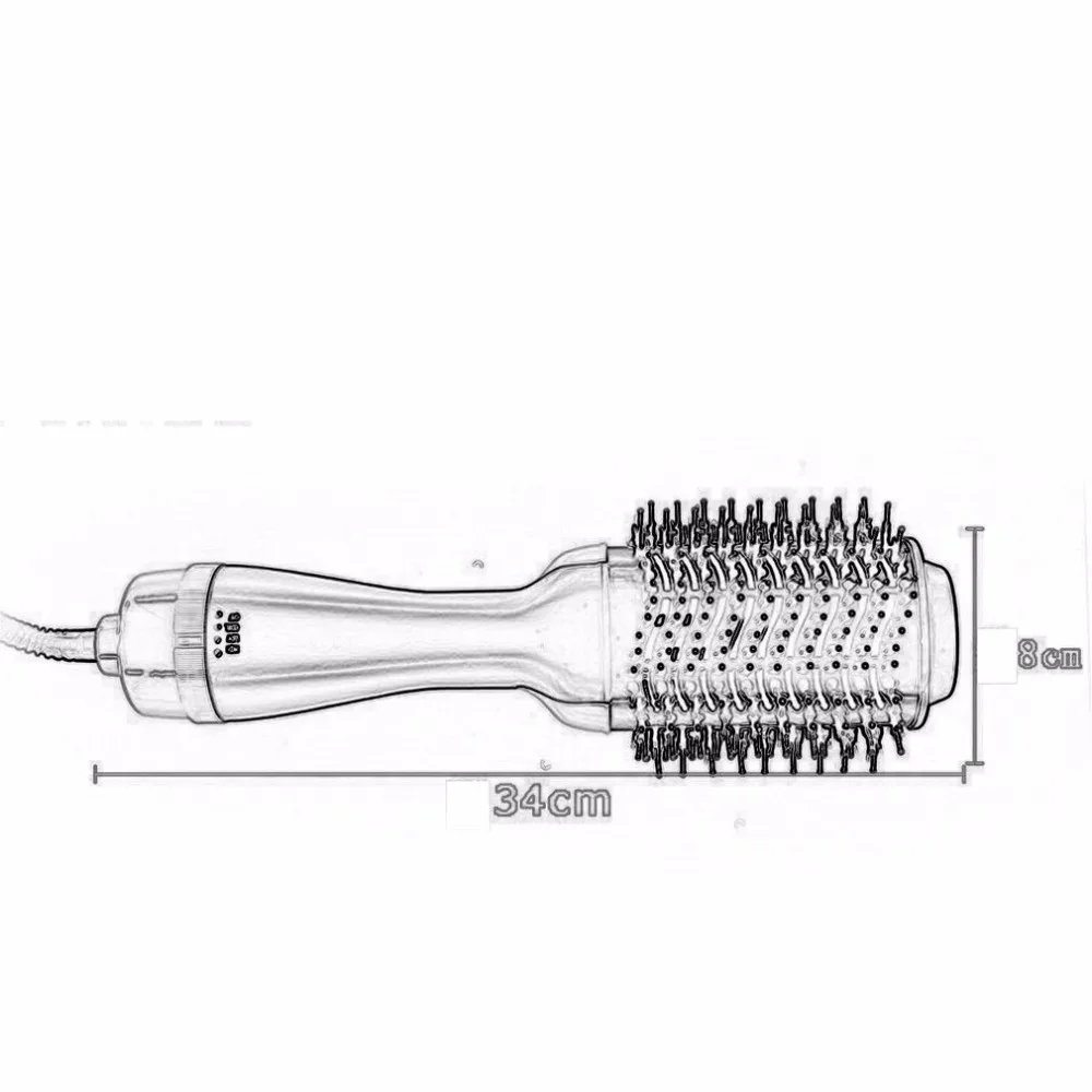 Electric Pro Multifunctional Hairdryer Hair Comb Infrared Negative Ion Hot Air Comb Straight Hair Curling Comb