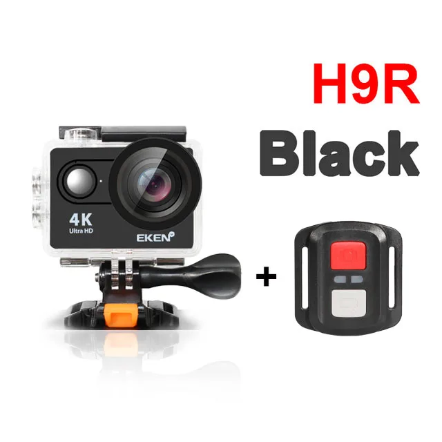 EKEN H9R/H9 Экшн-камера для подводной съемки, водонепроницаемая, Ultra HD, 4 K/25fps, Wi-Fi, 2,0 дюймов, 170D, камера для записи на шлем, Спортивная камера - Цвет: H9R-Black