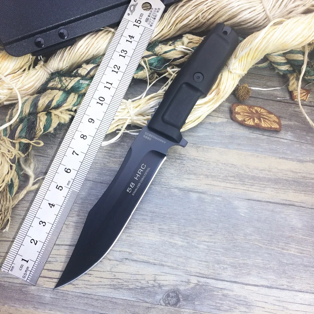

Newest VENOM Survival Fixed Knives,N690 Steel Blade Rubber Handle Camping Tactical Knife,Hunting Knife.Gift Survival Camping Too
