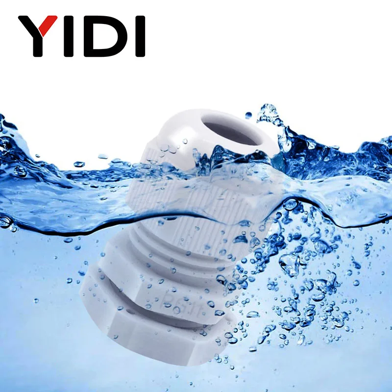 

10pcs IP68 PG7 PG9 PG11 PG13.5 PG16 PG19 PG25 PG29 Black Plastic Nylon Cable Gland Connector M16x1.5 Waterproof