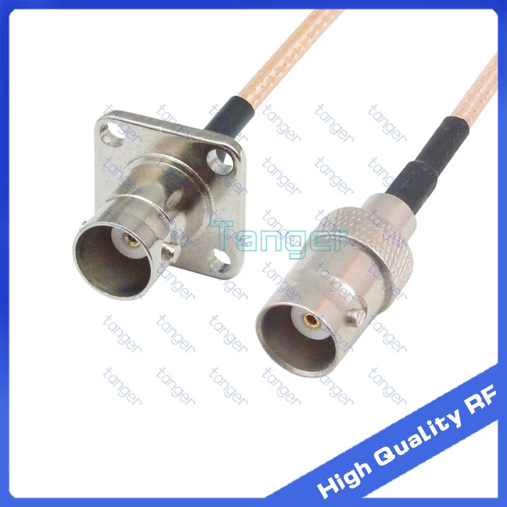 RF cables BNC female 4hole panel to BNC female with RG 316RF Coaxial Pigtail Jumper cable 6