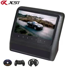 XST 9 дюймов Автомобильный подголовник монитор видео dvd-плеер с USB/SD 800*480 ЖК-экран заднего сиденья дисплей ИК/FM передатчик дистанционная игра