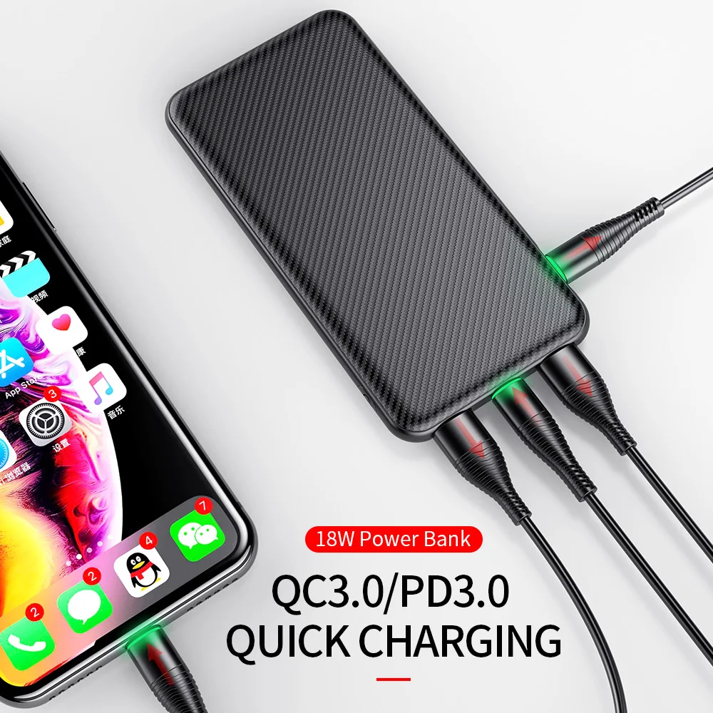 Rock 10000 мАч PD 3 0 QC 18 Вт USB C Quick Charge power Bank 9 В 2A PD3.0 QC3.0 Быстрая Зарядка Тип bank