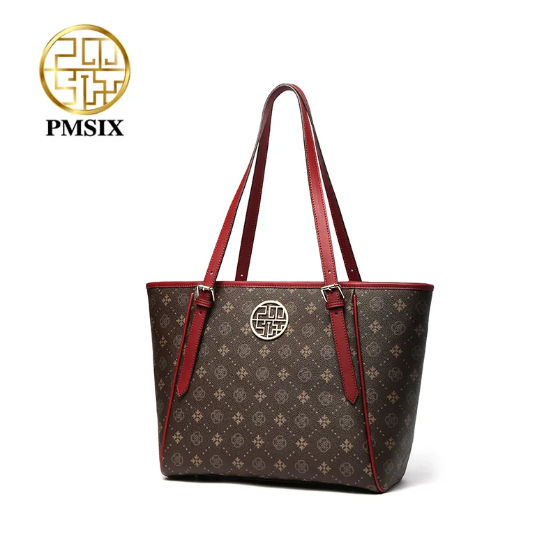 PMSIX Grote Capaciteit boodschappentas Bloemen Printing Dames Handtas Toevallige Vrouwen schoudertas PMSIX Grote Capaciteit boodschappentas Bloemen Printing Dames Handtas Toevallige Vrouwen schoudertas