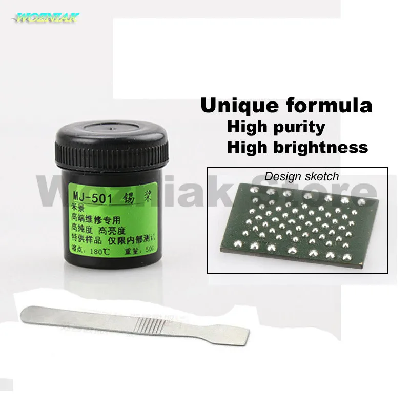 

Wozniak Intermediate temperature tin paste CPU NAND Baseband CHIP ic Tin plant BGA Repair solder paste for iphone samsung