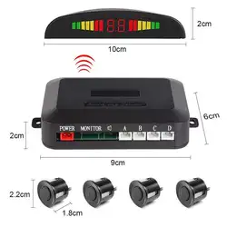 Автомобильный парковочный датчик беспроводной WiFi Бесплатная проводка реверсивный радар 4 зонда реверсивный радар автостоянка монитор