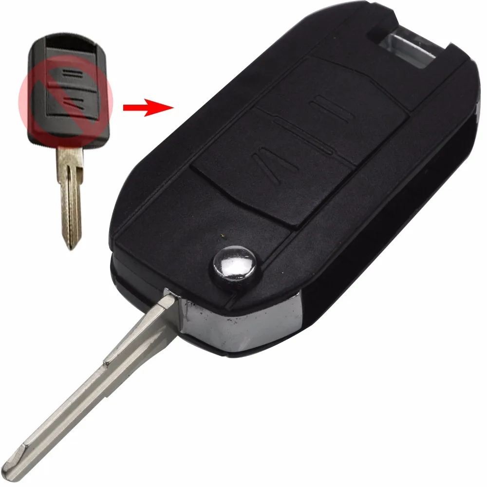 

2 Buttons Uncut Blank Blade Remote Car Key Fob Shell Case For Opel Astra Vectra Zafira Omega (left Blade)