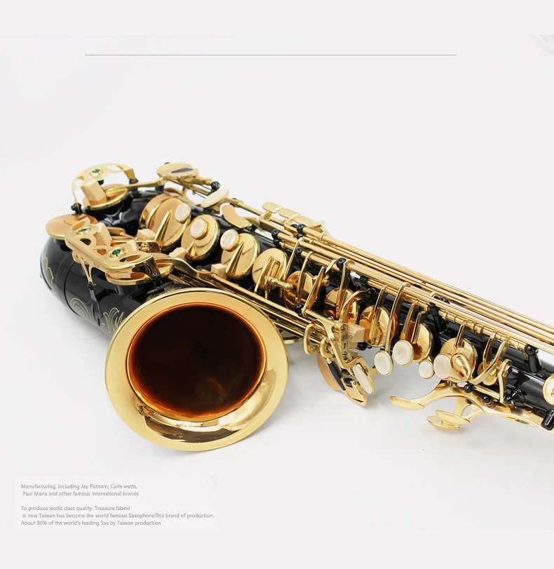 Brand Parrot Alto Saxophone Drop E Black Gold Flamingo Professional
