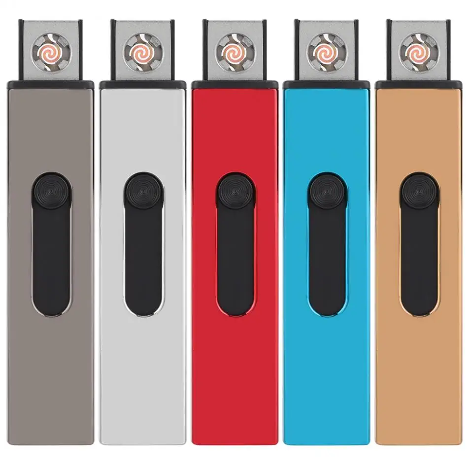 Сенсорный выключатель зажигалка Прикуриватель USB Электронная ветрозащитная Мужская Подарочная зажигалка аксессуары для курения