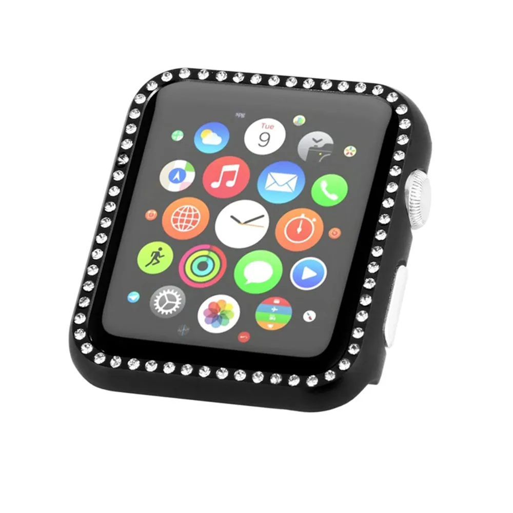 Diamond cover for Apple watch Case iWatch band 42mm/38mm Metal Protective watch case cover bumper Apple watch 3 2 1 Accessories Diamond cover for Apple watch Case iWatch band 42mm/38mm Metal Protective watch case cover bumper Apple watch 3 2 1 Accessories
