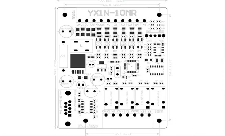 Placa de controle industrial programável plc 10mr 14mr placa de controle mcu