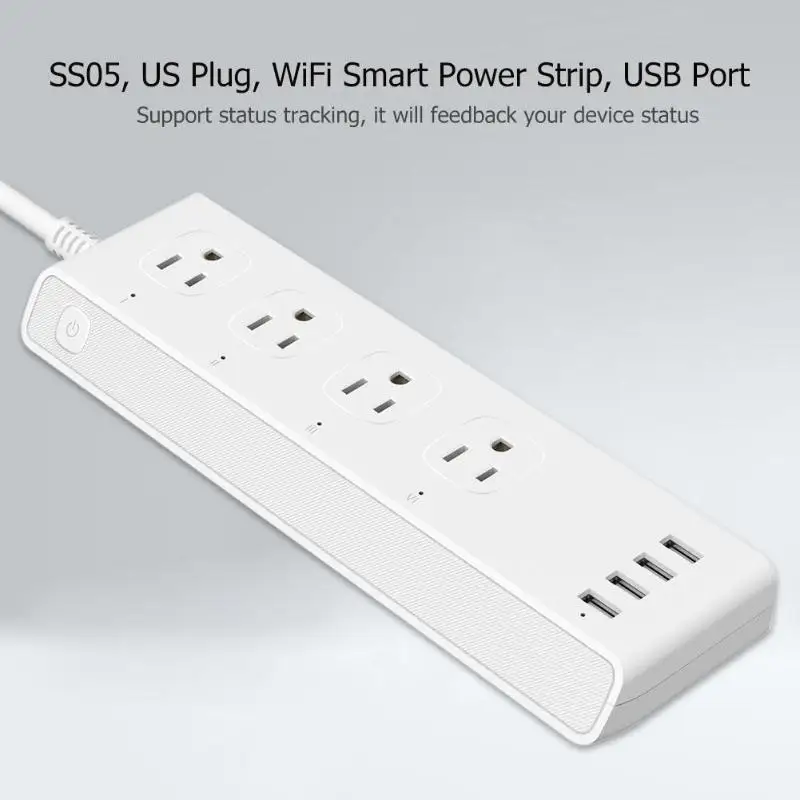 США Plug мощность разъем Wi-Fi Smart мощность полосы 4/3 AC разъем 4 порты usb приложение управление 100-240 В 10A разъем для Alexa эхо/Google Hom