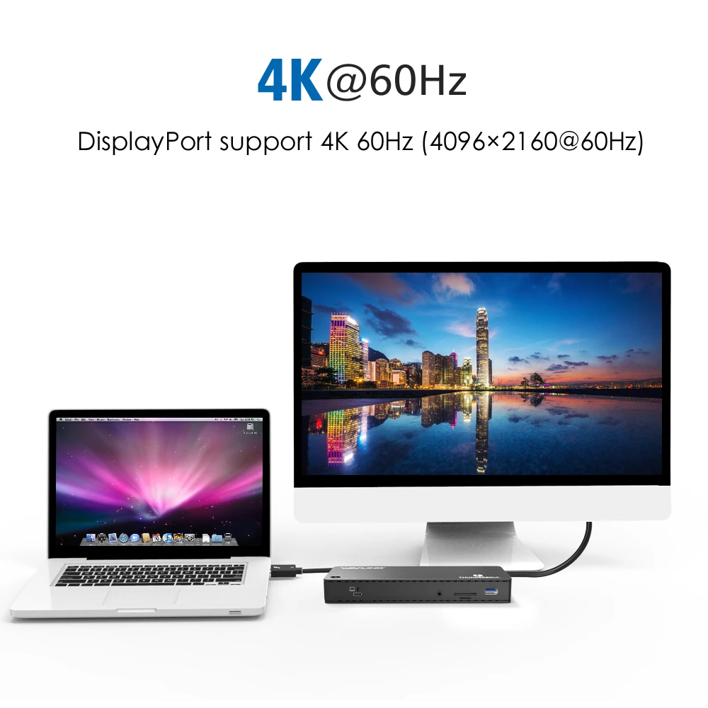 Док станция Wavlink Thunderbolt 3 4K @ 60 Гц USB 0 85 Вт|Док-станции для ноутбуков| |