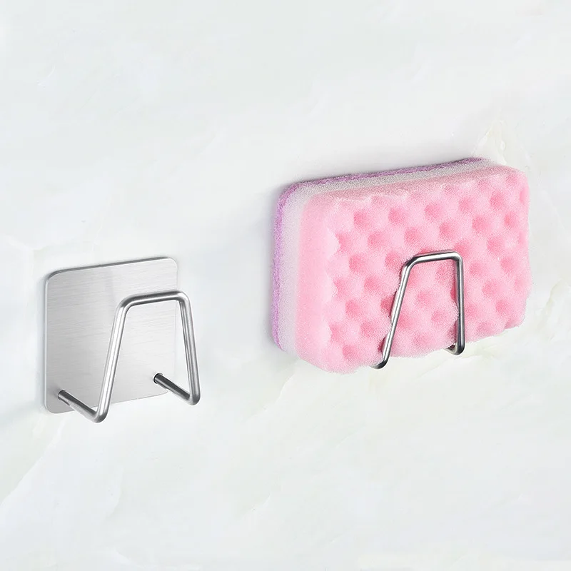 

New Arrival 304 Stainless Steel Storage Drain Rack Sponge Holder Sink Organizer Sink Sponge Hanger Drainer Rack
