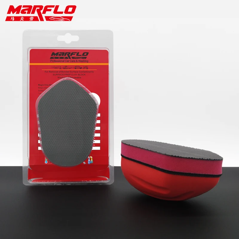 Marflo Car Care Paint Cleaner Magic Clay Bar Block Speed Clay 2.0 use before Car Wax and Car Coating