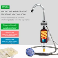 ATWFS électrique rapide chauffe-eau instantané robinet salle de bain radiateurs instantané robinet de douche d'eau chaude chauffage avec affichage de la température 6