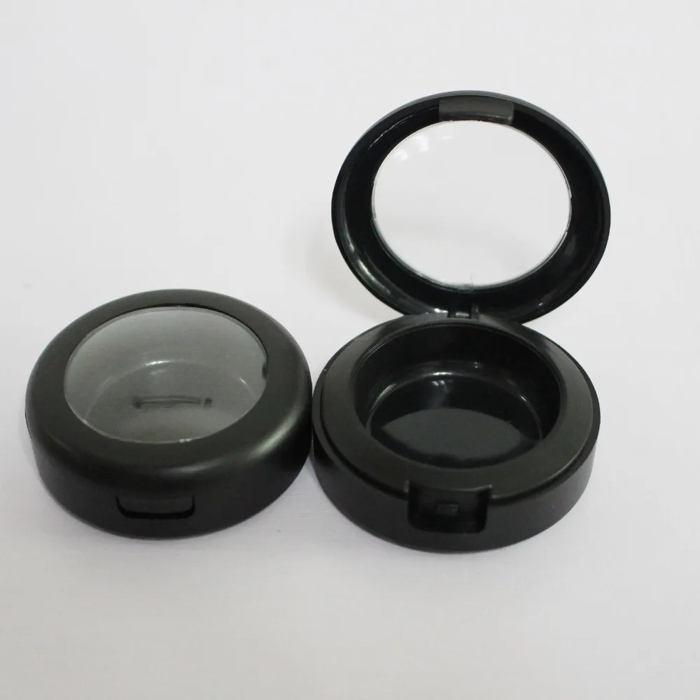 

10g empty eyeshadow case with black rim lid,50pcs/lot cosmetic jars,for containg eyeshadow,Rouge and so on
