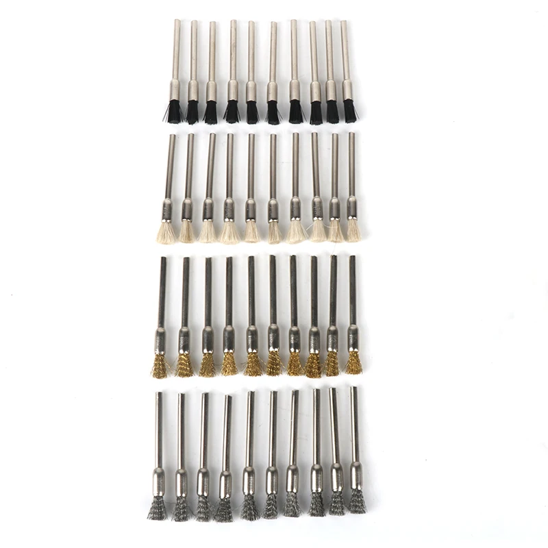 

TUNGFULL 10pcs Wire Wheel Dremel Accessories Rotary ToolMini Drill Tools Mini Stainless Steel Wire Brush Deburring Brushed Wheel