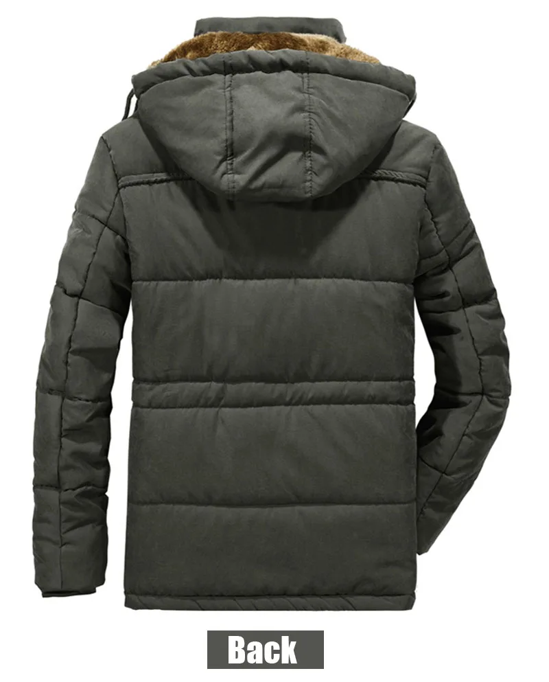 Мужская зимняя теплая меховая флисовая куртка, плюс размер 5XL 6XL 7XL 8XL, толстая парка с хлопковой подкладкой, Мужская ветровка с капюшоном, армейское пальто