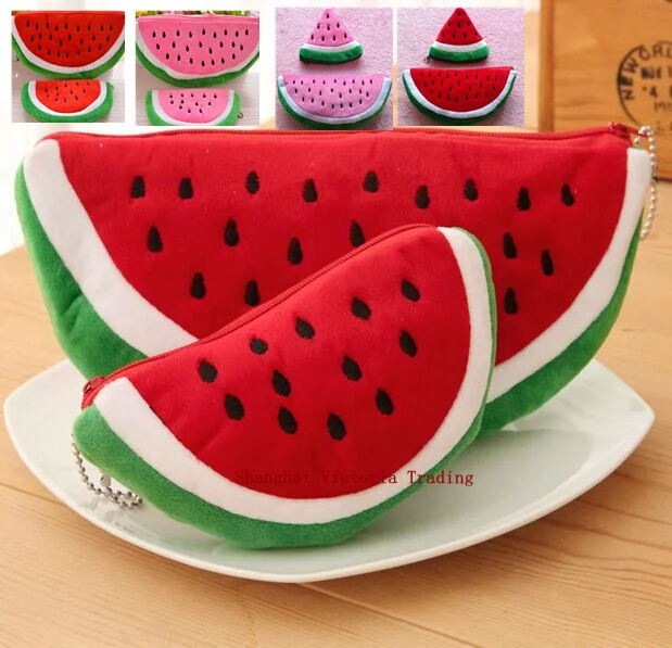4Models - Summer Watermelon Plush Toys Gift Purse Wallet Toy With Keychain Pendant | Игрушки и хобби