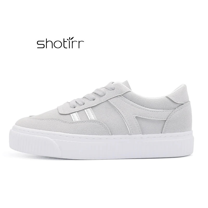 SHOTIRR/белые кроссовки женская обувь из микрофибры модная Вулканизированная
