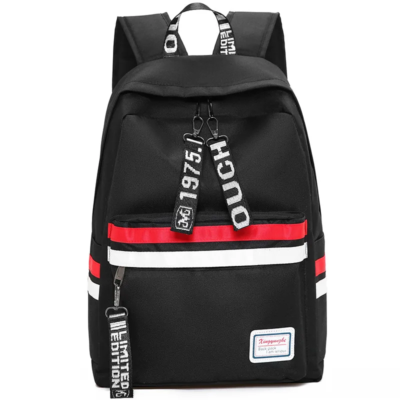 

Teenagers Anti Theft Backpack Headphone Hole Ribbon School Bags Backpack Women Waterproof Travel Bagpack Travelling Bag