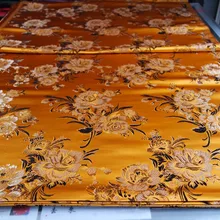 Китайская традиционная парча полиэстер 75 см ширина cheongsam Подушка qipao классическая золотая спинка с рисунком пиона гобелен Атлас